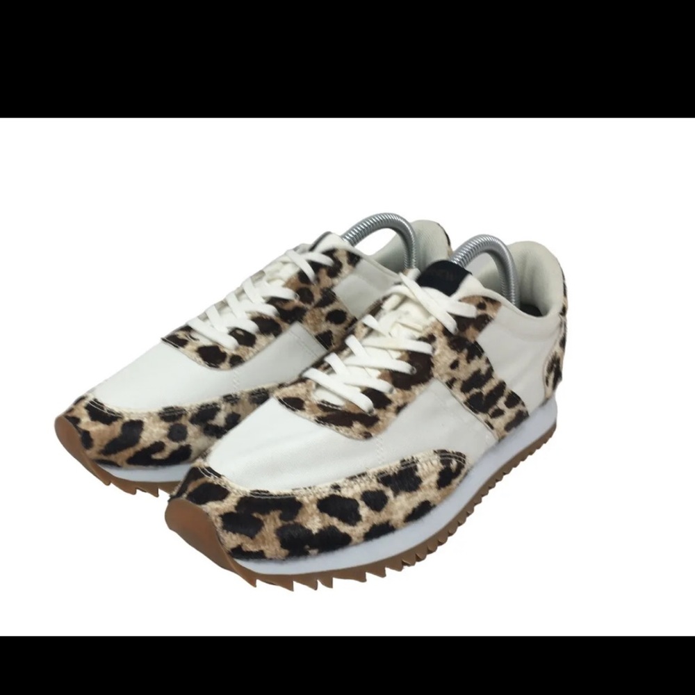 J. Crew Trainers 9.5  J. Crew women’s sneakers with calf hair lace-up shoes